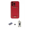 MARSİLYAN™- iPhone 13 Pro Max Kılıf Kozmos Minimal Prime - Siyah Bilvis Hayalet Cam Ekran Koruyucu + Renkli Kamera Lens Koruma Cam - TU
