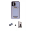 MARSİLYAN™- iPhone 13 Pro Max Kılıf Kozmos Minimal Prime - Siyah Bilvis Hayalet Cam Ekran Koruyucu + Renkli Kamera Lens Koruma Cam - SI