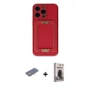 MARSİLYAN™- iPhone 13 Pro Max Kılıf Kozmos Minimal Prime - Siyah Bilvis Hayalet Cam Ekran Koruyucu + Renkli Kamera Lens Koruma Cam - SI