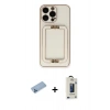 MARSİLYAN™- iPhone 13 Pro Max Kılıf Kozmos Minimal Prime - Siyah Bilvis Hayalet Cam Ekran Koruyucu + Shine Kamera Lens Koruma Cam - MI