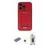 MARSİLYAN™- iPhone 13 Pro Max Kılıf Kozmos Minimal Prime - Siyah Bilvis Hayalet Cam Ekran Koruyucu + Renkli Kamera Lens Koruma Cam - YL