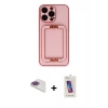 MARSİLYAN™- iPhone 13 Pro Max Kılıf Kozmos Minimal Prime - Siyah Joko 5D Cam + Pers Alüminyum Kamera Lens - GI