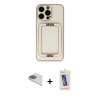 MARSİLYAN™- iPhone 13 Pro Max Kılıf Kozmos Minimal Prime - Siyah Joko 5D Cam + Pers Alüminyum Kamera Lens - GD