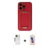 MARSİLYAN™- iPhone 13 Pro Max Kılıf Kozmos Minimal Prime - Siyah Joko 5D Cam + Gold Shine Kamera Lens