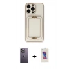 MARSİLYAN™- iPhone 13 Pro Max Kılıf Kozmos Minimal Prime - Siyah Joko 5D Cam + Neon Fosforlu Kamera Lens - BZ