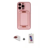 MARSİLYAN™- iPhone 13 Pro Max Kılıf Kozmos Minimal Prime - Siyah Joko 5D Cam + Pers Alüminyum Kamera Lens - KI