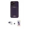 MARSİLYAN™- iPhone 13 Pro Max Kılıf Kozmos Minimal Prime - Siyah Joko 5D Cam + Pers Alüminyum Kamera Lens - LT