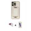 MARSİLYAN™- iPhone 13 Pro Max Kılıf Kozmos Minimal Prime - Siyah Joko 5D Cam + Pers Alüminyum Kamera Lens - KI