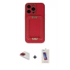 MARSİLYAN™- iPhone 13 Pro Max Kılıf Kozmos Minimal Prime - Siyah Joko 5D Cam + Pers Alüminyum Kamera Lens - KI