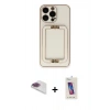 MARSİLYAN™- iPhone 13 Pro Max Kılıf Kozmos Minimal Prime - Siyah Joko 5D Cam + Pers Alüminyum Kamera Lens - GI