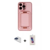 MARSİLYAN™- iPhone 13 Pro Max Kılıf Kozmos Minimal Prime - Siyah Joko 5D Cam + Pers Alüminyum Kamera Lens - LT