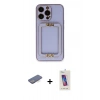 MARSİLYAN™- iPhone 13 Pro Max Kılıf Kozmos Minimal Prime - Siyah Joko 5D Cam + Renkli Kamera Lens Koruma Cam - MI