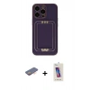 MARSİLYAN™- iPhone 13 Pro Max Kılıf Kozmos Minimal Prime - Siyah Joko 5D Cam + Renkli Kamera Lens Koruma Cam - TU