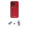 MARSİLYAN™- iPhone 13 Pro Max Kılıf Kozmos Minimal Prime - Siyah Joko 5D Cam + Shine Kamera Lens Koruma Cam - GI