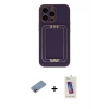 MARSİLYAN™- iPhone 13 Pro Max Kılıf Kozmos Minimal Prime - Siyah Joko 5D Cam + Shine Kamera Lens Koruma Cam - PE