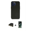 MARSİLYAN™- iPhone 13 Pro Max Kılıf Kozmos Yansıma Özel Seri - Şeffaf 360 Full Body Arka Koruyucu + Raze Metal Kamera Lens - GD