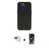 MARSİLYAN™- iPhone 13 Pro Max Kılıf Kozmos Yansıma Özel Seri - Şeffaf 360 Full Body Arka Koruyucu + Pers Alüminyum Kamera Lens - GI