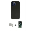 MARSİLYAN™- iPhone 13 Pro Max Kılıf Kozmos Yansıma Özel Seri - Şeffaf 360 Full Body Arka Koruyucu + Rainbow Kamera Lens Koruma Cam - BZ