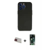 MARSİLYAN™- iPhone 13 Pro Max Kılıf Kozmos Yansıma Özel Seri - Şeffaf 360 Full Body Arka Koruyucu + Rainbow Kamera Lens Koruma Cam - KI