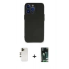 MARSİLYAN™- iPhone 13 Pro Max Kılıf Kozmos Yansıma Özel Seri - Şeffaf 360 Full Body Arka Koruyucu + Shine Kamera Lens - GD