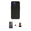 MARSİLYAN™- iPhone 13 Pro Max Kılıf Kozmos Yansıma Özel Seri - Şeffaf Maxco Cam Ekran Koruyucu + Neon Fosforlu Kamera Lens - YL