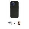 MARSİLYAN™- iPhone 13 Pro Max Kılıf Kozmos Yansıma Özel Seri - Şeffaf Maxco Cam Ekran Koruyucu + Pers Alüminyum Kamera Lens - LT