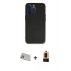 MARSİLYAN™- iPhone 13 Pro Max Kılıf Kozmos Yansıma Özel Seri - Şeffaf Maxco Cam Ekran Koruyucu + Rainbow Kamera Lens Koruma Cam - BZ