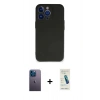 MARSİLYAN™- iPhone 13 Pro Max Kılıf Kozmos Yansıma Özel Seri - Şeffaf Pasifik Cam Ekran Koruyucu + Neon Fosforlu Kamera Lens - MI