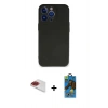 MARSİLYAN™- iPhone 13 Pro Max Kılıf Kozmos Yansıma Özel Seri - Siyah 18D Cam Ekran Koruyucu + Pers Alüminyum Kamera Lens - KI