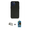 MARSİLYAN™- iPhone 13 Pro Max Kılıf Kozmos Yansıma Özel Seri - Siyah 18D Cam Ekran Koruyucu + Rainbow Kamera Lens Koruma Cam - REGD