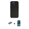 MARSİLYAN™- iPhone 13 Pro Max Kılıf Kozmos Yansıma Özel Seri - Siyah 18D Cam Ekran Koruyucu + Renkli Kamera Lens Koruma Cam - YL