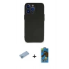 MARSİLYAN™- iPhone 13 Pro Max Kılıf Kozmos Yansıma Özel Seri - Siyah 18D Cam Ekran Koruyucu + Shine Kamera Lens Koruma Cam - MI