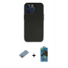MARSİLYAN™- iPhone 13 Pro Max Kılıf Kozmos Yansıma Özel Seri - Siyah 18D Cam Ekran Koruyucu + Shine Kamera Lens Koruma Cam - GI