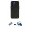 MARSİLYAN™- iPhone 13 Pro Max Kılıf Kozmos Yansıma Özel Seri - Siyah 3D Antistatik Cam Ekran Koruyucu + Shine Kamera Lens Koruma Cam - GI