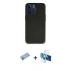 MARSİLYAN™- iPhone 13 Pro Max Kılıf Kozmos Yansıma Özel Seri - Siyah 3D Antistatik Cam Ekran Koruyucu + Shine Kamera Lens Koruma Cam - MI