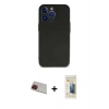 MARSİLYAN™- iPhone 13 Pro Max Kılıf Kozmos Yansıma Özel Seri - Siyah 6D Mat Seramik Hayalet Nano Ekran Koruyucu + Rainbow Kamera Lens Koruma Cam - KI