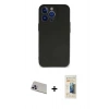MARSİLYAN™- iPhone 13 Pro Max Kılıf Kozmos Yansıma Özel Seri - Siyah 6D Mat Seramik Hayalet Nano Ekran Koruyucu + Rainbow Kamera Lens Koruma Cam - MR