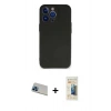 MARSİLYAN™- iPhone 13 Pro Max Kılıf Kozmos Yansıma Özel Seri - Siyah 6D Mat Seramik Hayalet Nano Ekran Koruyucu + Rainbow Kamera Lens Koruma Cam - MI