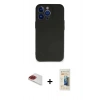 MARSİLYAN™- iPhone 13 Pro Max Kılıf Kozmos Yansıma Özel Seri - Siyah 6D Mat Seramik Hayalet Nano Ekran Koruyucu + Pers Alüminyum Kamera Lens - KI