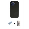 MARSİLYAN™- iPhone 13 Pro Max Kılıf Kozmos Yansıma Özel Seri - Siyah Bilvis 3D Cam Ekran Koruyucu + Shine Kamera Lens Koruma Cam - MI