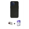 MARSİLYAN™- iPhone 13 Pro Max Kılıf Kozmos Yansıma Özel Seri - Siyah Bilvis 5in1 3D Magic Cam Ekran Koruyucu + Rainbow Kamera Lens Koruma Cam - KI