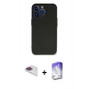 MARSİLYAN™- iPhone 13 Pro Max Kılıf Kozmos Yansıma Özel Seri - Siyah Bilvis 5in1 3D Magic Cam Ekran Koruyucu + Pers Alüminyum Kamera Lens - GI