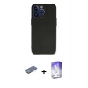 MARSİLYAN™- iPhone 13 Pro Max Kılıf Kozmos Yansıma Özel Seri - Siyah Bilvis 5in1 3D Magic Cam Ekran Koruyucu + Renkli Kamera Lens Koruma Cam - YL