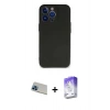 MARSİLYAN™- iPhone 13 Pro Max Kılıf Kozmos Yansıma Özel Seri - Siyah Bilvis 5in1 3D Magic Cam Ekran Koruyucu + Rainbow Kamera Lens Koruma Cam - MI