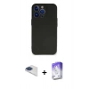 MARSİLYAN™- iPhone 13 Pro Max Kılıf Kozmos Yansıma Özel Seri - Siyah Bilvis 5in1 3D Magic Cam Ekran Koruyucu + Pers Alüminyum Kamera Lens - LT
