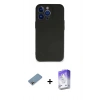 MARSİLYAN™- iPhone 13 Pro Max Kılıf Kozmos Yansıma Özel Seri - Siyah Bilvis 5in1 3D Magic Cam Ekran Koruyucu + Shine Kamera Lens Koruma Cam - GI