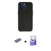MARSİLYAN™- iPhone 13 Pro Max Kılıf Kozmos Yansıma Özel Seri - Siyah Bilvis 5in1 5D Magic Hayalet Cam Ekran Koruyucu + Renkli Kamera Lens Koruma Cam - MI