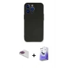 MARSİLYAN™- iPhone 13 Pro Max Kılıf Kozmos Yansıma Özel Seri - Siyah Bilvis 5in1 5D Magic Hayalet Cam Ekran Koruyucu + Pers Alüminyum Kamera Lens - GI