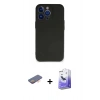 MARSİLYAN™- iPhone 13 Pro Max Kılıf Kozmos Yansıma Özel Seri - Siyah Bilvis 5in1 5D Magic Hayalet Cam Ekran Koruyucu + Renkli Kamera Lens Koruma Cam - TU