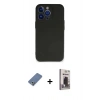 MARSİLYAN™- iPhone 13 Pro Max Kılıf Kozmos Yansıma Özel Seri - Siyah Bilvis Hayalet Cam Ekran Koruyucu + Açık Yeşil Metal Kamera Lens Koruma Cam
